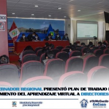 GOBERNADOR REGIONAL PRESENTÓ PLAN DE TRABAJO PARA FORTALECIMIENTO DE APRENDIZAJE VIRTUAL A DIRECTORES DE UGELS