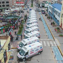 Nota de Prensa<br>GOBERNADOR REGIONAL ENTREGÓ AMBULANCIAS A LAS REDES DE SALUD DE LAS 13 PROVINCIAS DE LA REGIÓN PUNO