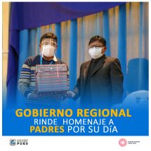 Nota de Prensa<hr>GOBIERNO REGIONAL RINDE HOMENAJE A PADRES POR SU DÍA