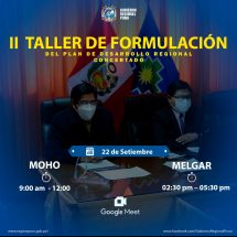 Nota de Prensa<hr>MAÑANA INICIA II TALLER PARA LA ELABORACIÓN DEL PLAN DE DESARROLLO CONCERTADO PUNO AL 2030