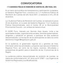 Convocatoria<hr> Audiencias Públicas 2021