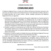 Comunicado de RR.HH