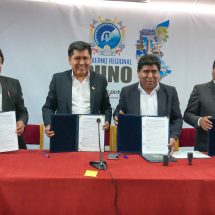 Nota de Prensa<hr>GOBERNADOR REGIONAL FIRMA CONVENIO CON AUTORIDADES DISTRITALES PARA MEJORAR LA TRANSITABILIDAD VIAL INTERURBANA