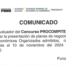 COMUNICADO CONCURSO PROCOMPITE PUNO 2024