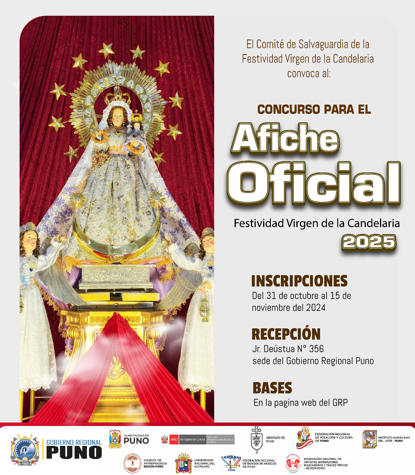 CONCURSO DEL AFICHE OFICIAL DE LA FESTIVIDAD VIRGEN DE LA CANDELARIA 2025